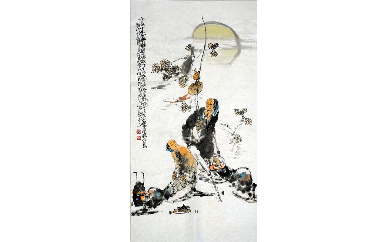 未上架-煮茶图-李传宇作品
