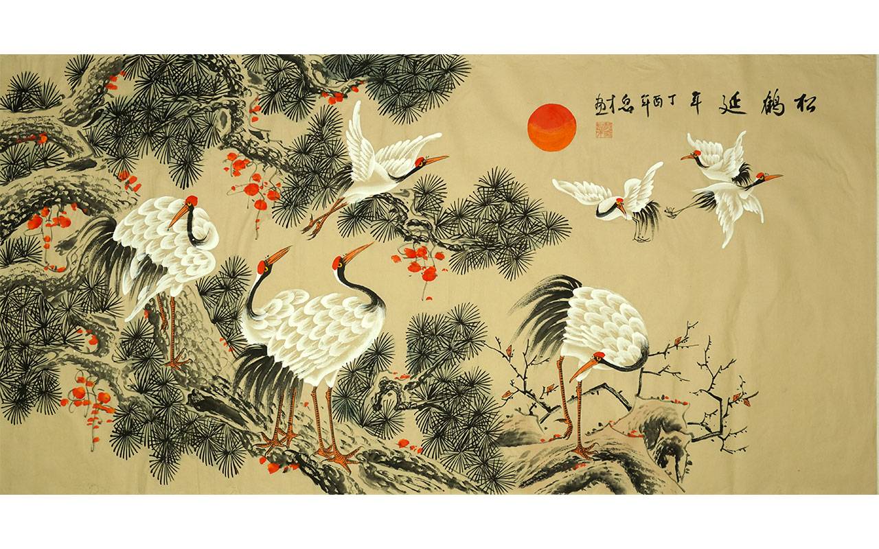 未上架-松鹤延年-黄息才作品