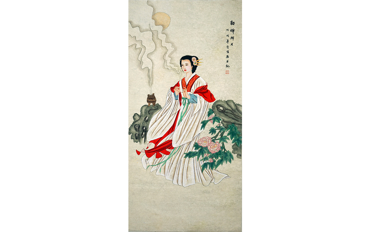 未上架-貂蝉拜月-李鸣作品