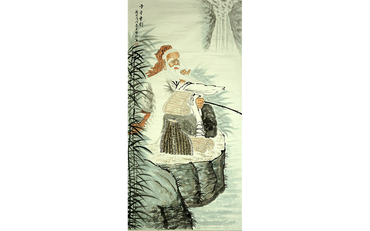 未上架-子牙垂钓-李晓明作品