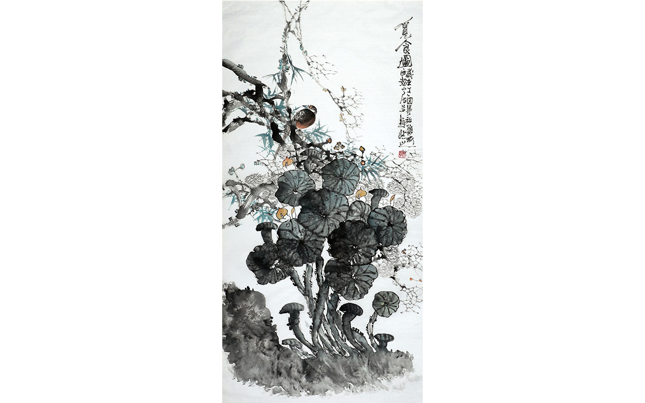 未上架-觅食图-石谷子作品
