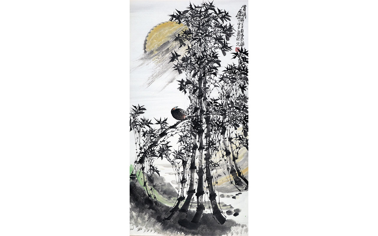 未上架-赏月图-石谷子作品