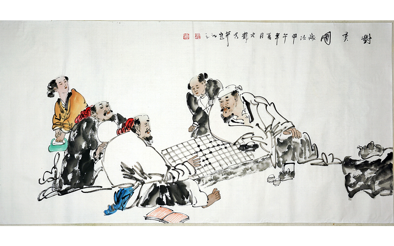 未上架-对弈图-陆文龙作品