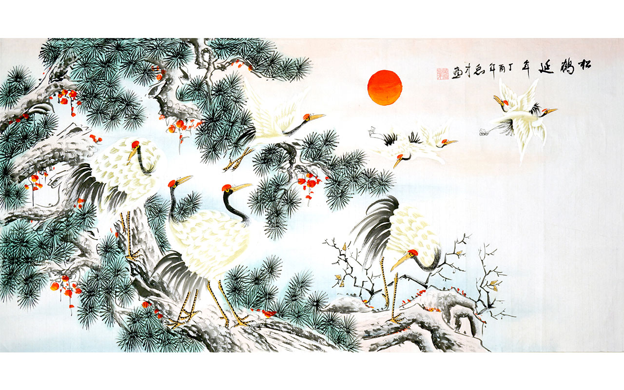 未上架-松鹤延年-黄息才作品
